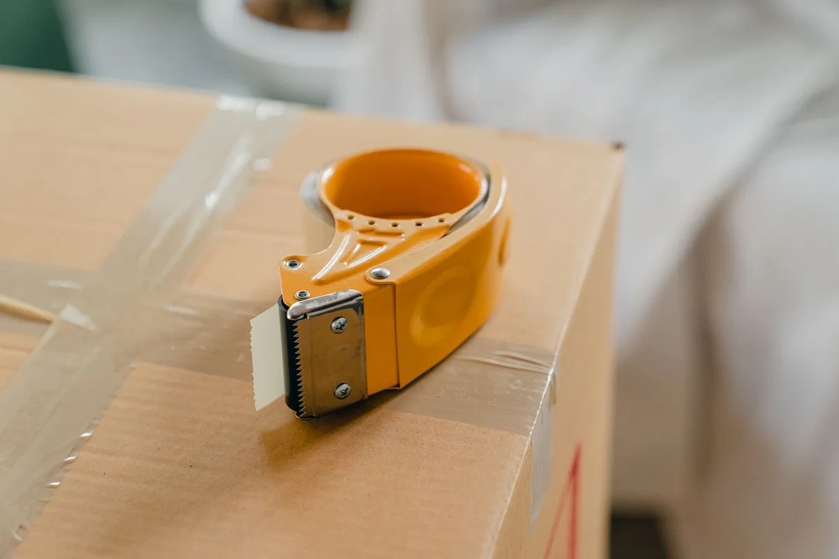Packing services planning inspiration, illustrative stock photograph